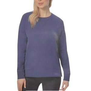 Sweatshirt 32 Degrees Fleece Crewneck Pullover Sweatshirt - Indigo Blue -Large